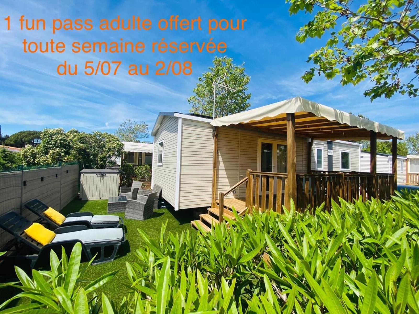 Mobil Home Familial Neuf De 2024 Pour 8 Personnes Valras-Plage Kültér fotó